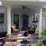 New Porch roof incorporated onto existing house